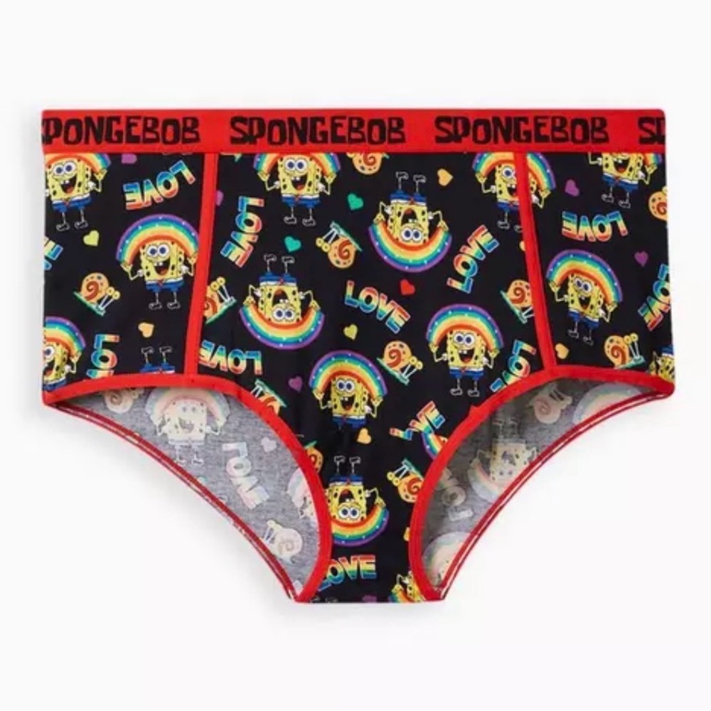 Torrid Always Proud SpongeBob Brief Panty - Cotton Love Rainbow 4